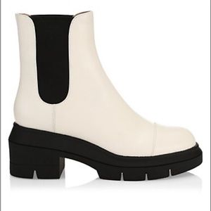 Stuart Weitzman: Cream Norah Lug-Sole Chelsea Boots | NWOB